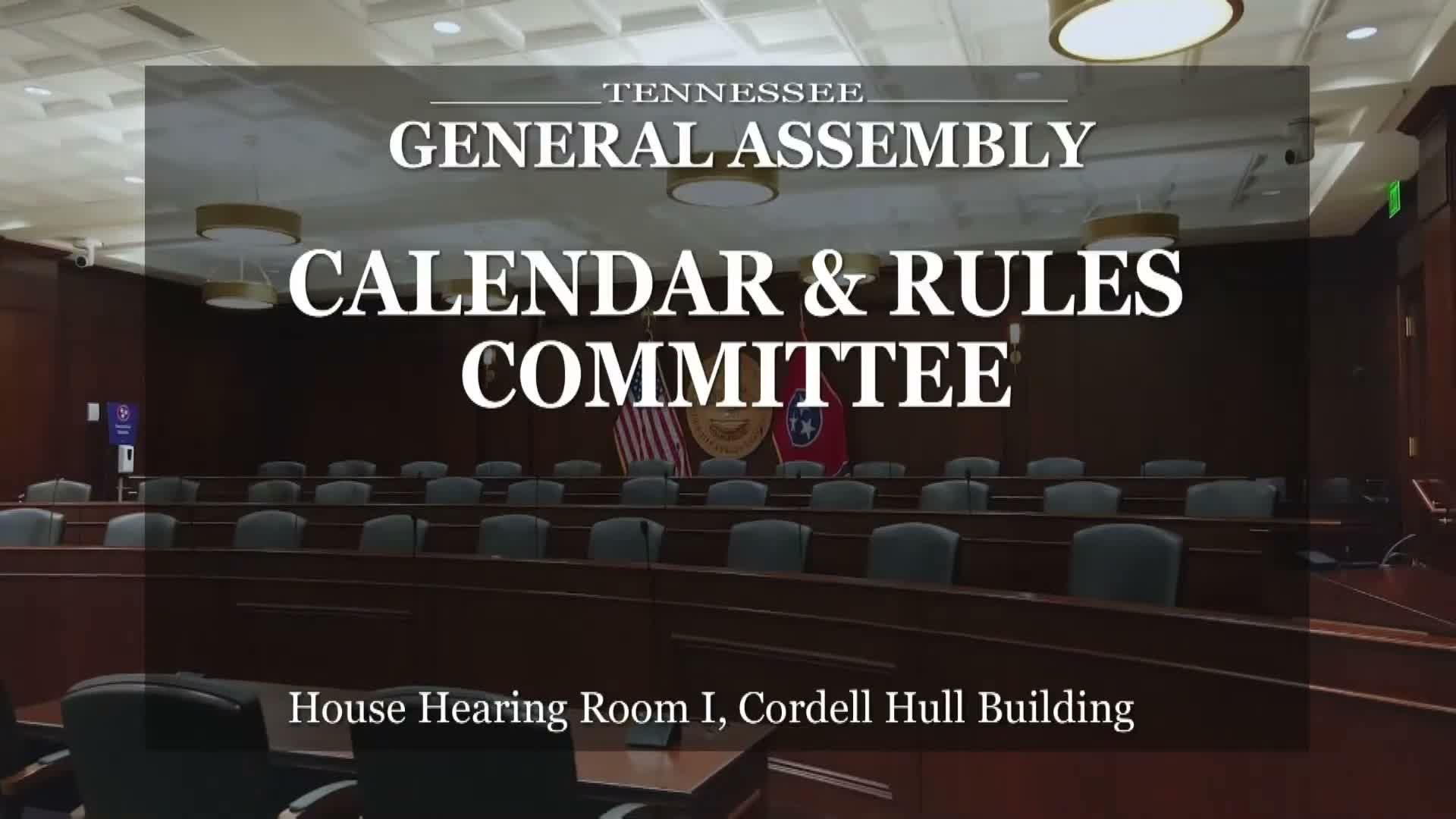 House Calendar and Rules Committee places dozens of bills on Thursday's regular calendar