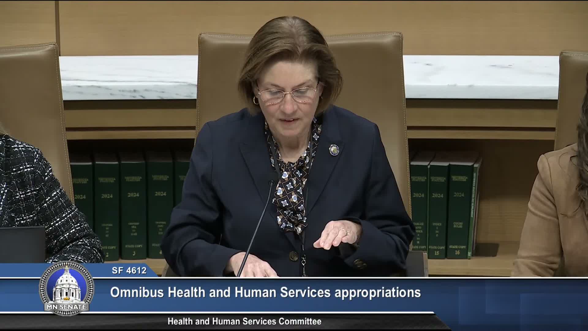 Senate HHS finance committee reviews omnibus HHS budget draft and spreadsheet; markup set for next day