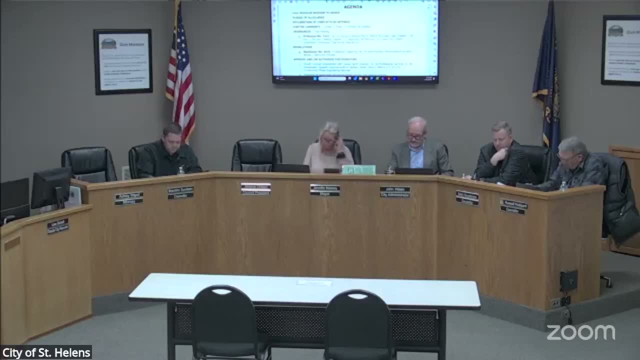 St. Helens council approves routine resolutions, contract amendments and consent agenda