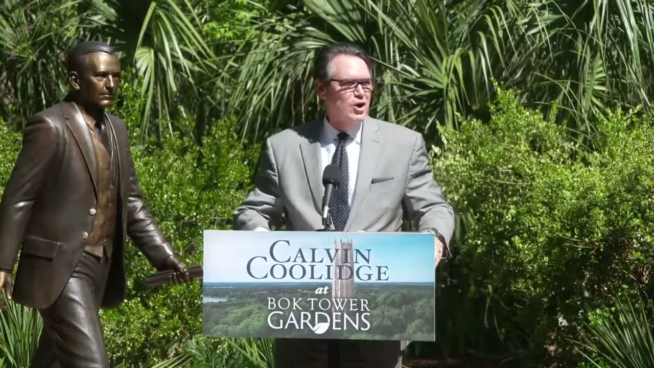 Governor DeSantis highlights civics programs at Bok Tower Gardens dedication for Calvin Coolidge