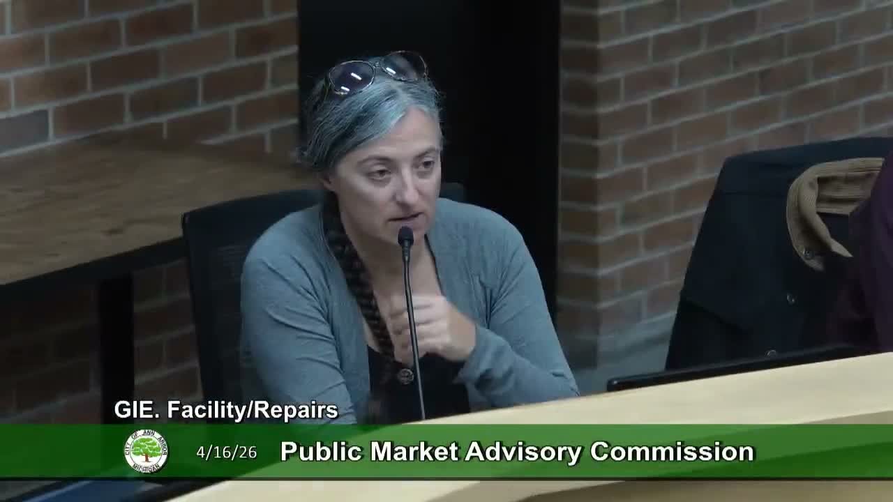 Market staff: column repairs will begin in May; developer staging and water-main work may affect sidewalks