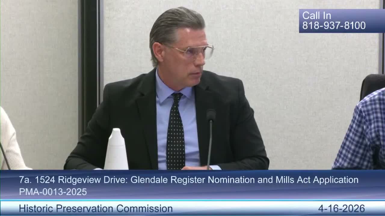 Commission recommends Conway House for Glendale Register, approves Mills Act contract conditions