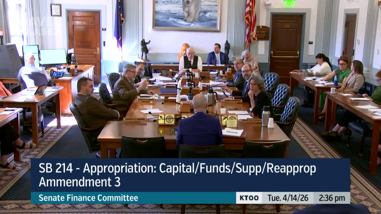 Senate Finance Committee advances FY27 capital budget, adopts two amendments and rejects $25 million port appropriation