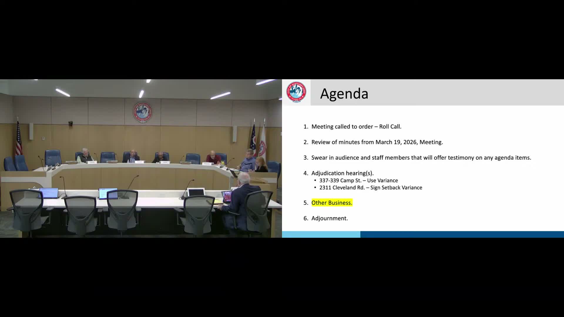 Law director outlines Board of Zoning Appeals powers, voting rules and recent ordinance changes
