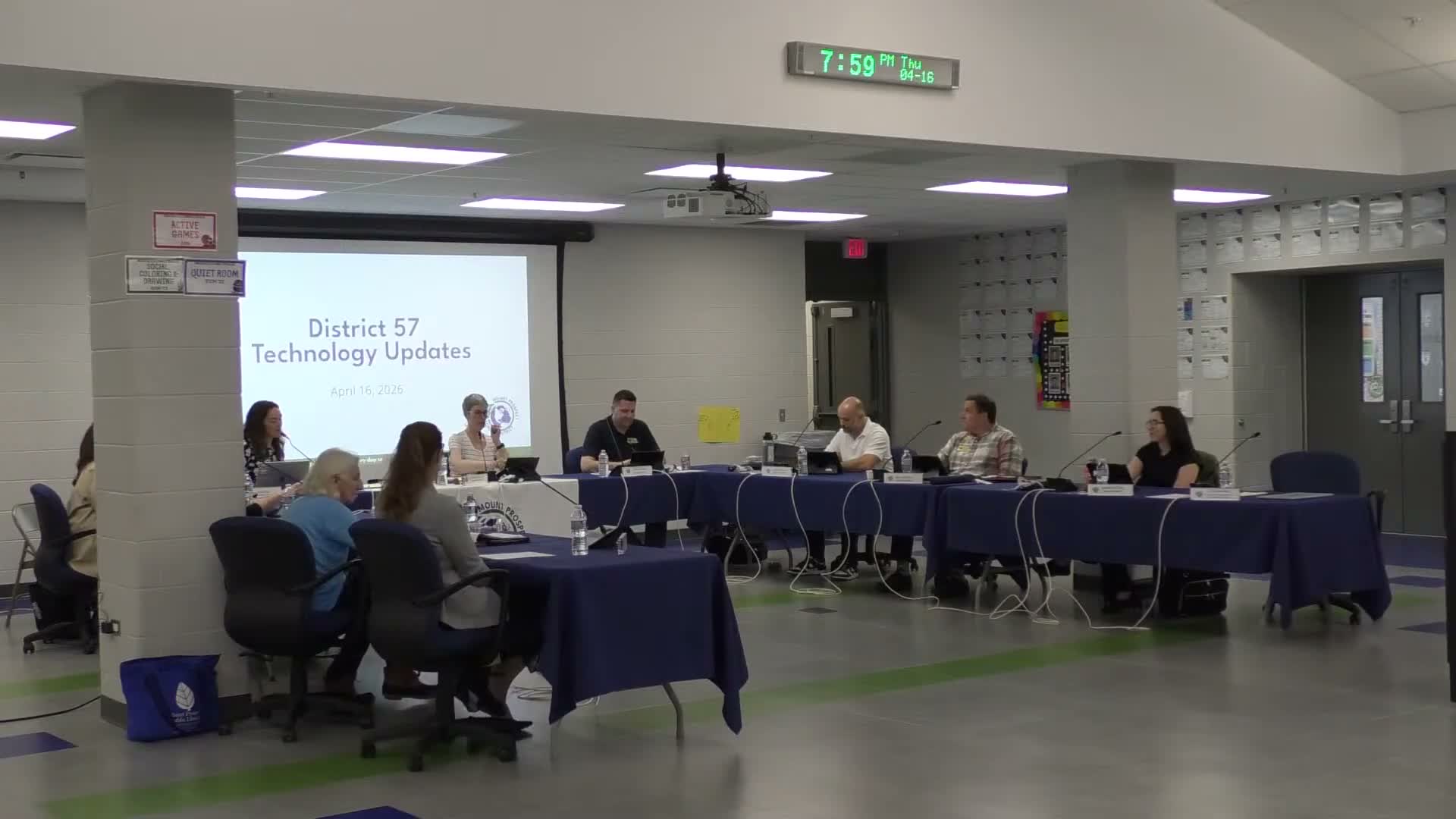 District 57 technology review: tighter device rules for younger students, cautious AI use and a push for penetration testing