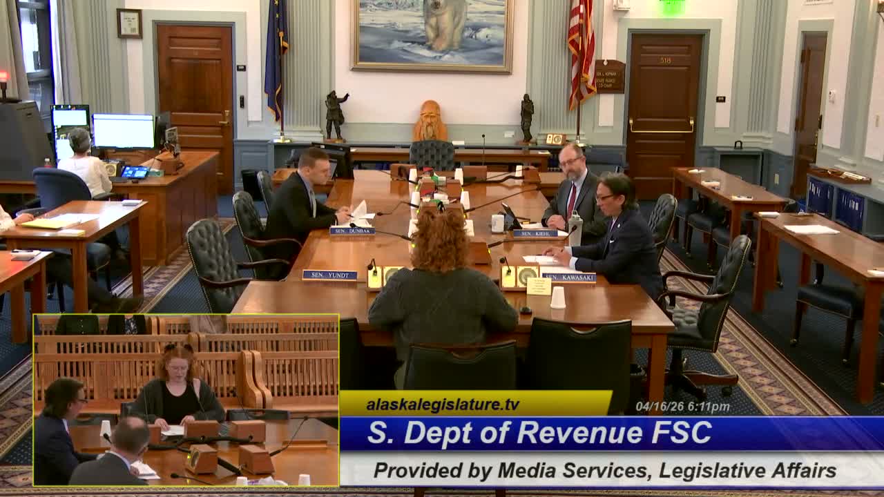 Senate finance subcommittee forwards $485.1M Department of Revenue budget, denies Permanent Fund Corporation restructure