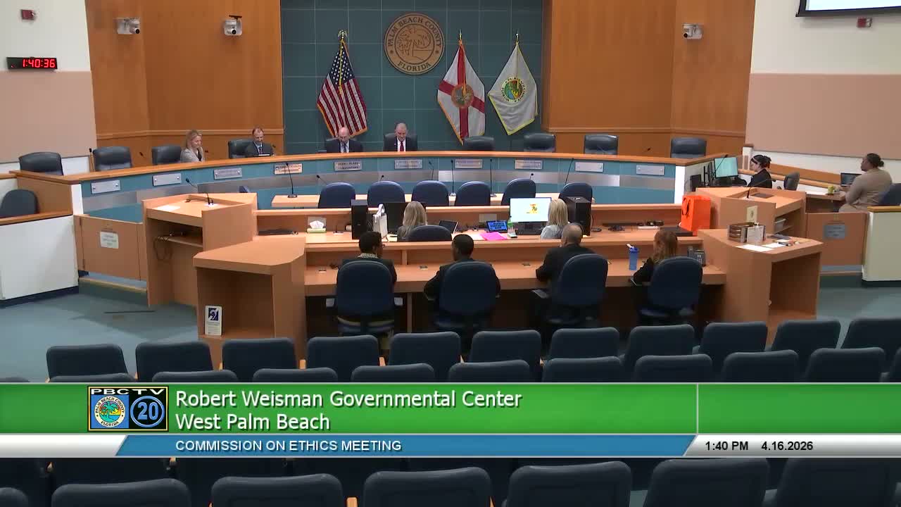 Palm Beach County Commission on Ethics honors retiring commissioner Michael Crudell