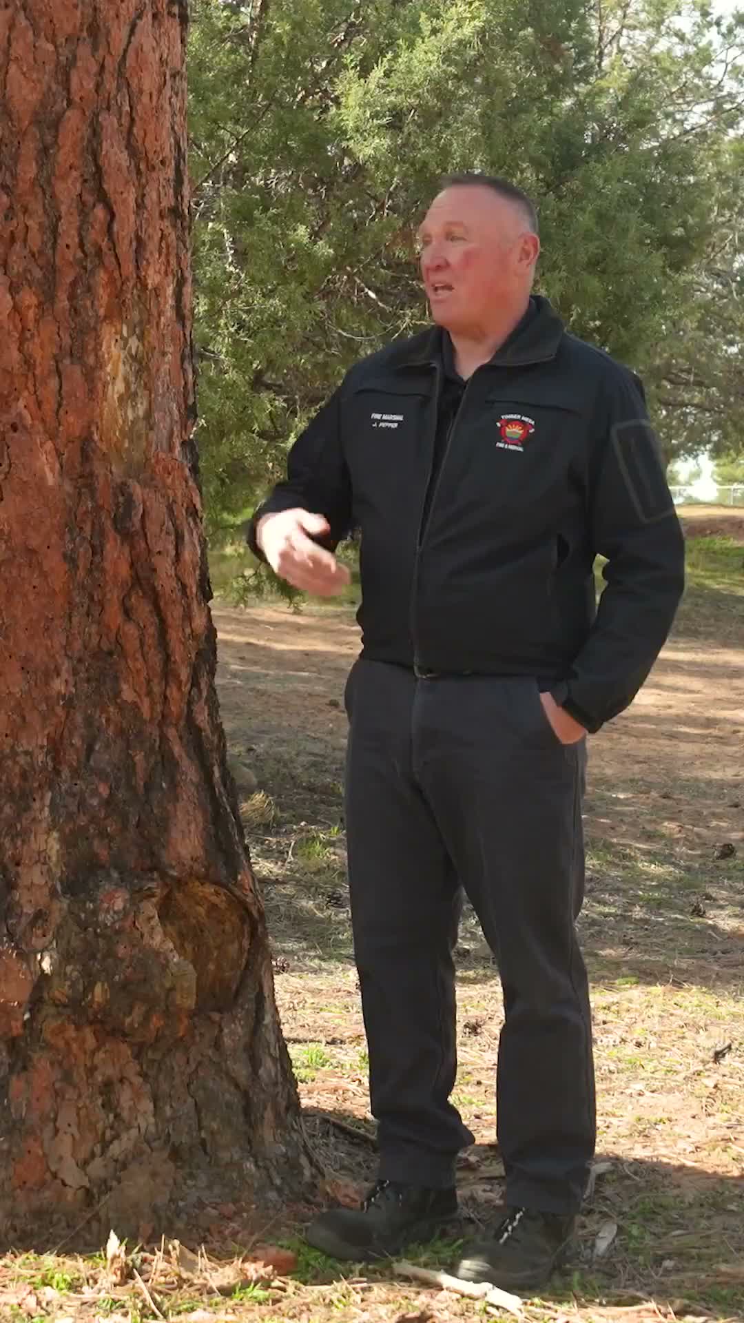 Presenter says 5–10‑foot fuel breaks can improve home survival in a wildfire