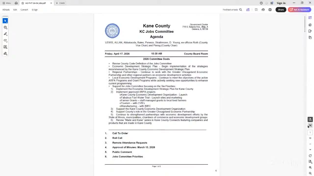 Committee approves IEDA travel; KCEDC CEO announced and ARPA funds to support launch
