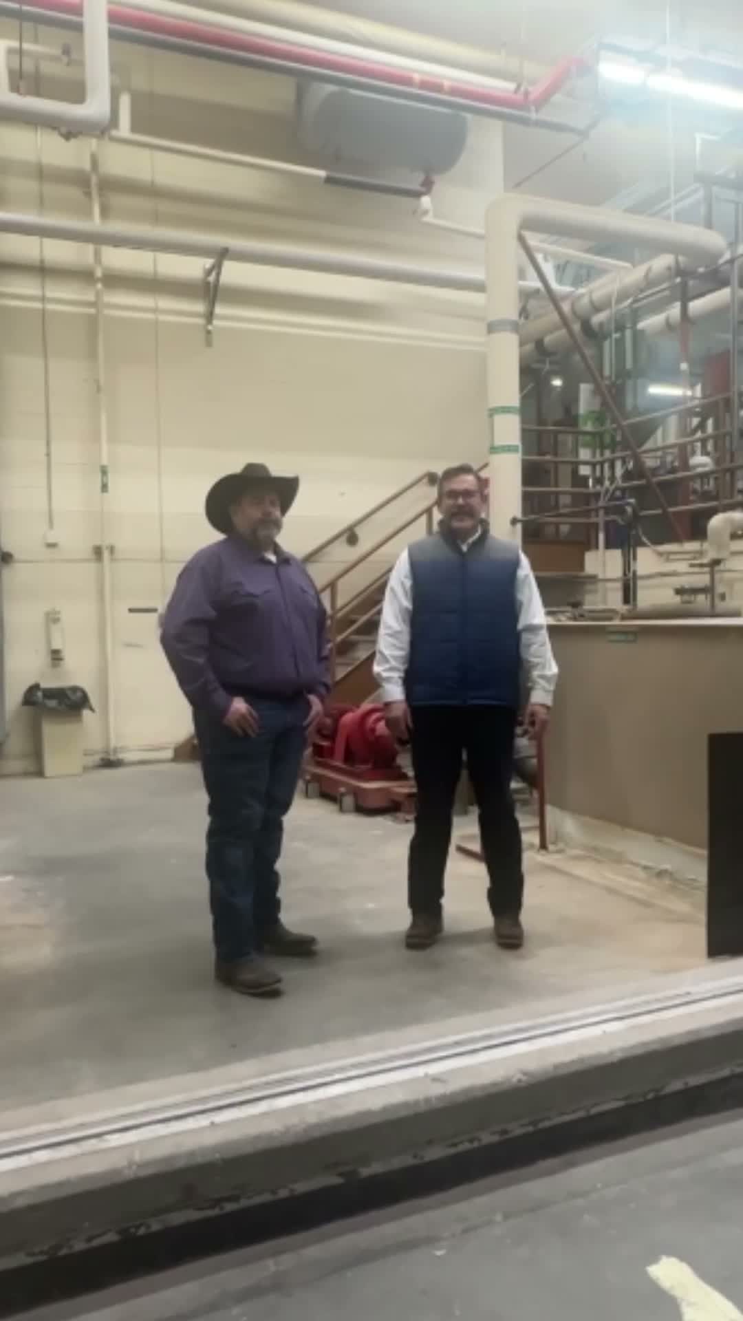 Staff member describes maintenance area and HVAC changes at ice arena