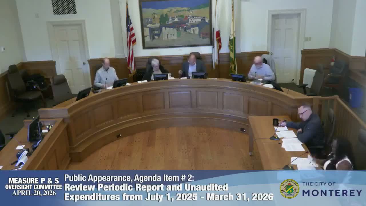 Oversight committee hears street‑repair plans; PCI rated 80, RSR26 slated for late summer