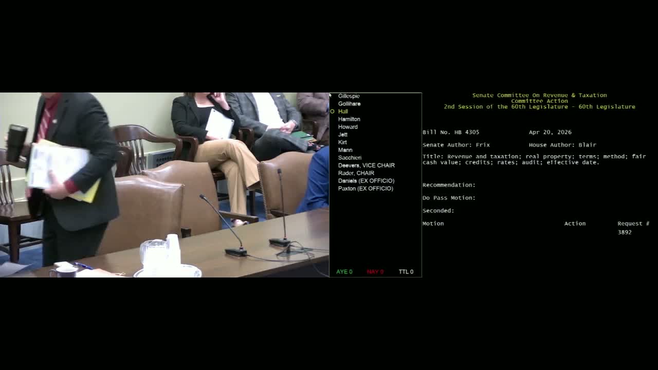 Committee restores title and advances bill clarifying affordable-housing assessment rules