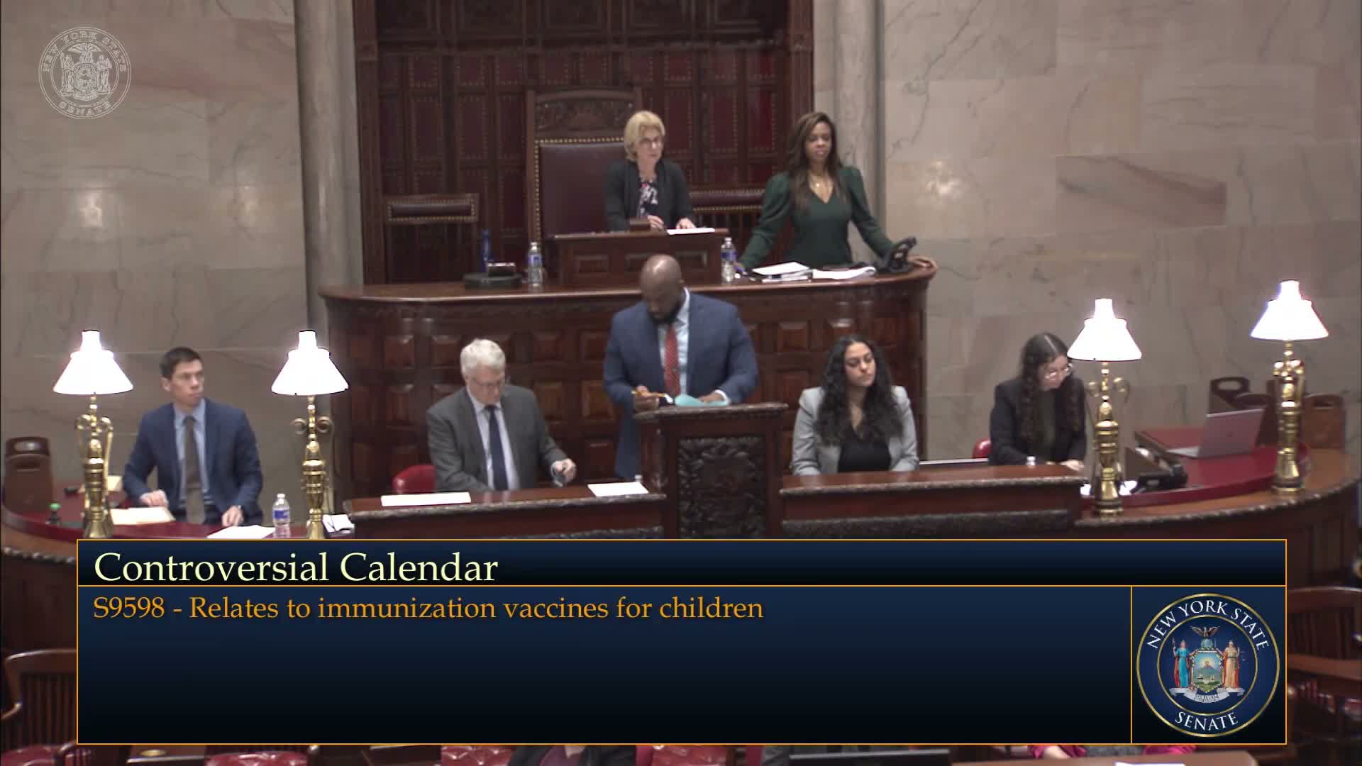 Senate approves bill shifting vaccine‑schedule authority to state commissioner; critics warn of weakening federal guardrails