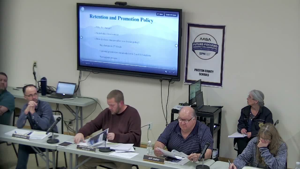 Preston County Schools outlines policy changes to comply with Third Grade Success Act
