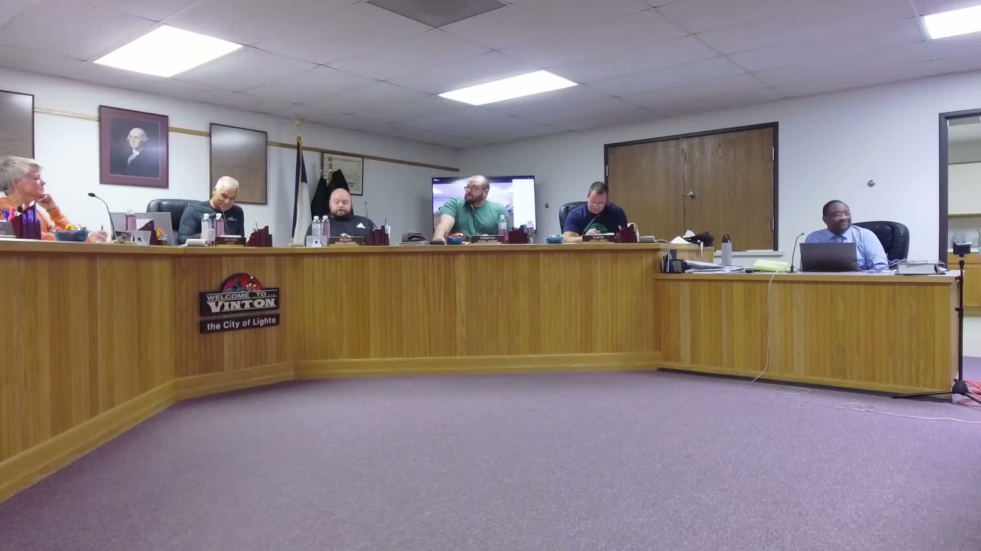 Vinton council approves change order, accepts $600,000 CWSRF supplemental loan for wastewater plant