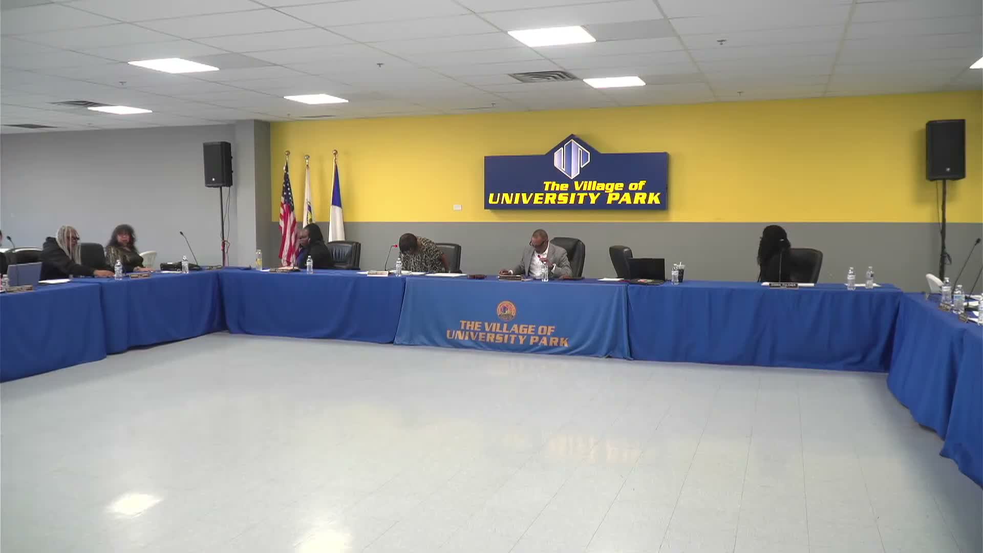 University Park trustees approve ordinance revising public-safety role and swear in Patrick Simpson amid pushback