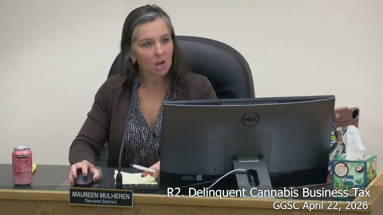 Committee backs 7‑point plan for delinquent cannabis taxes — write‑offs, amnesty and compliance deadline