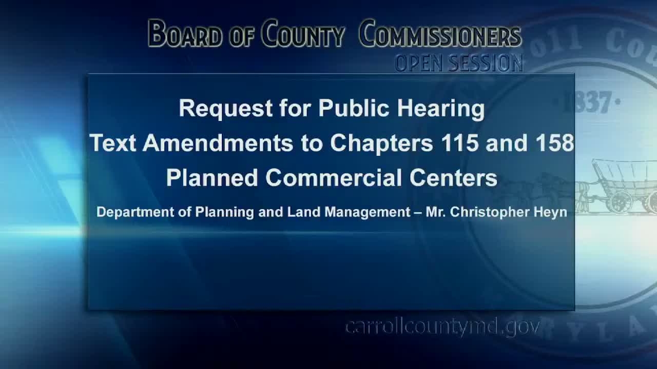 Commissioners move to remove residential accessory uses from planned commercial centers and schedule public hearing