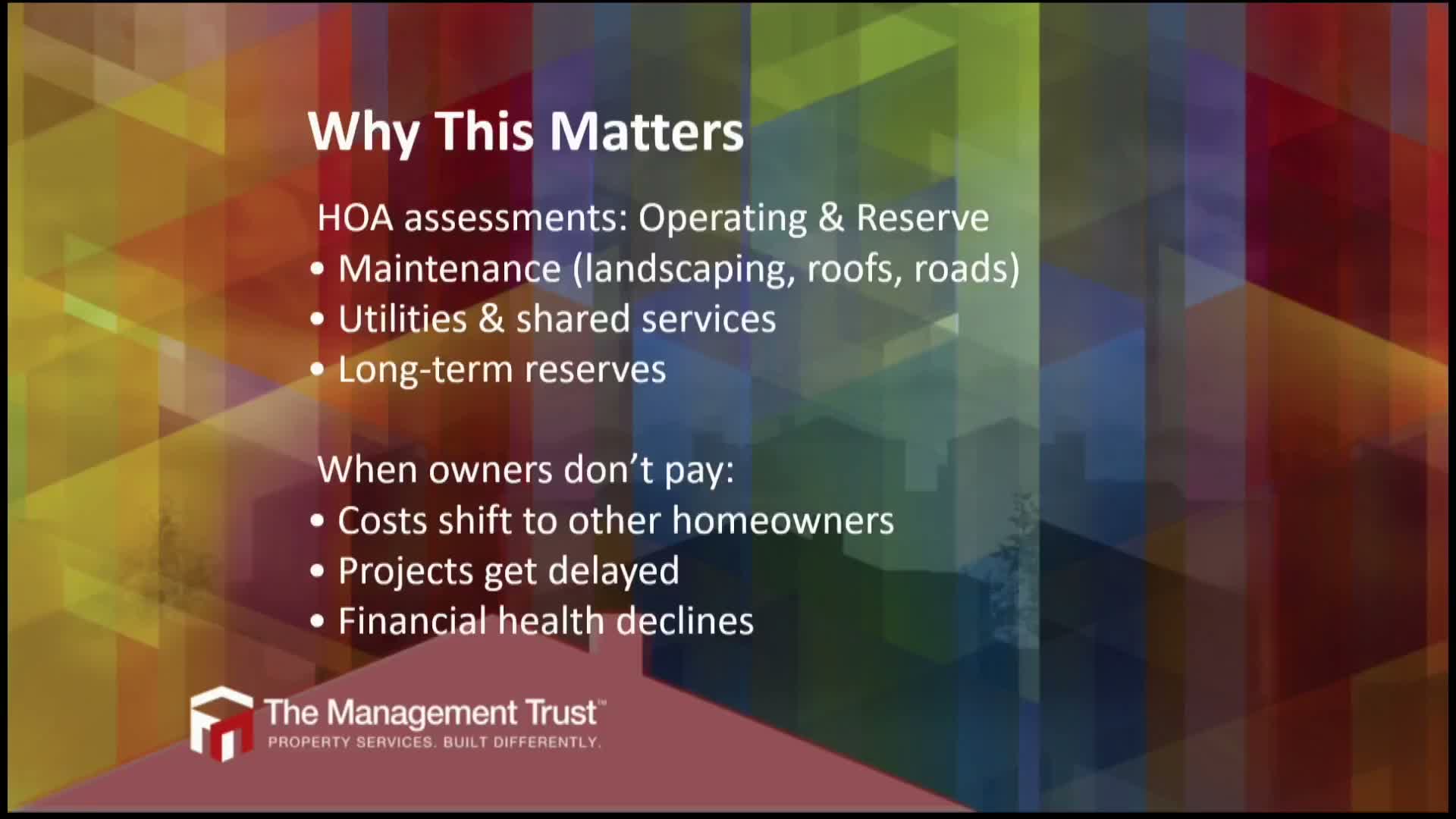 Management Trust explains how new Washington HOA rules change collections, meeting rules in Lacey