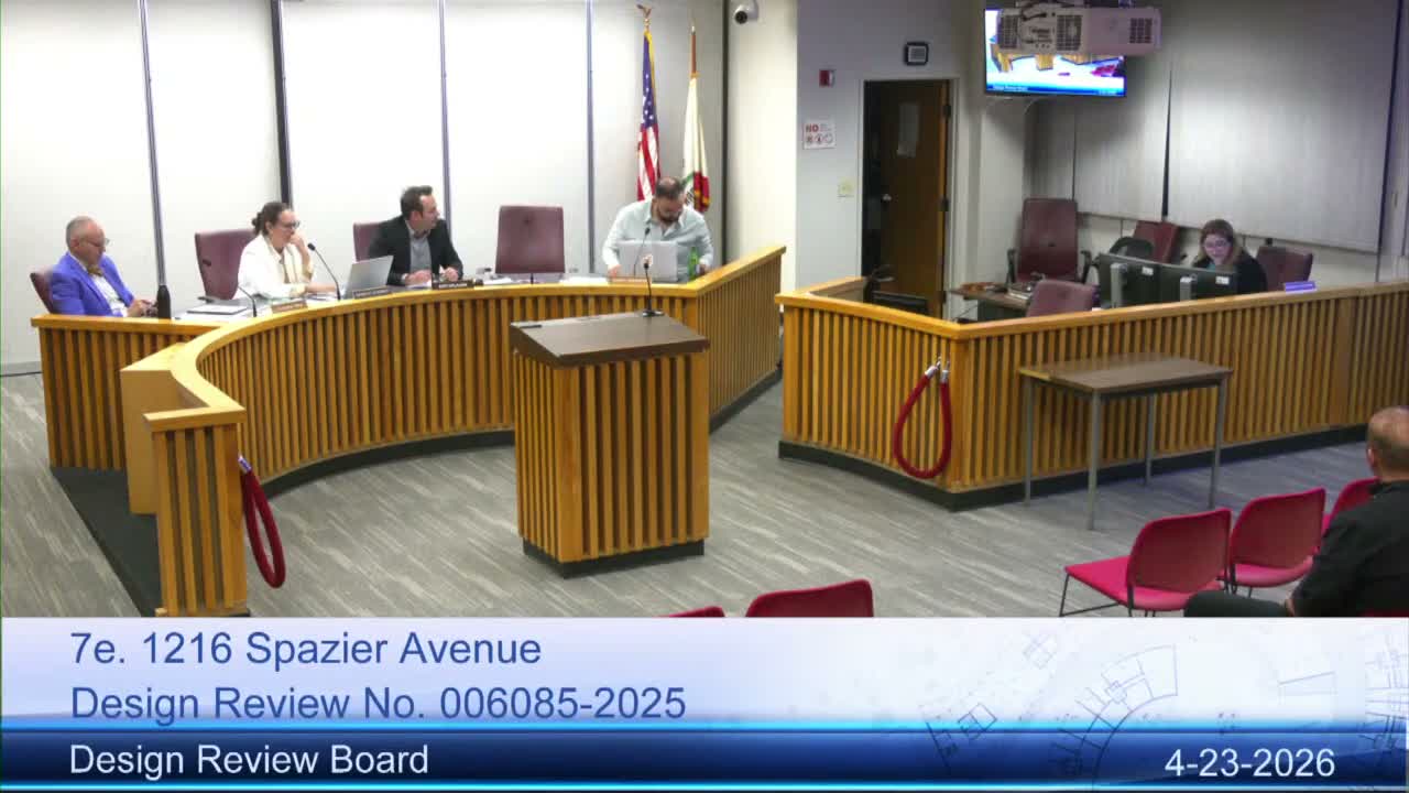 Board approves second‑floor addition at 1216 Spazer Avenue with one design consideration