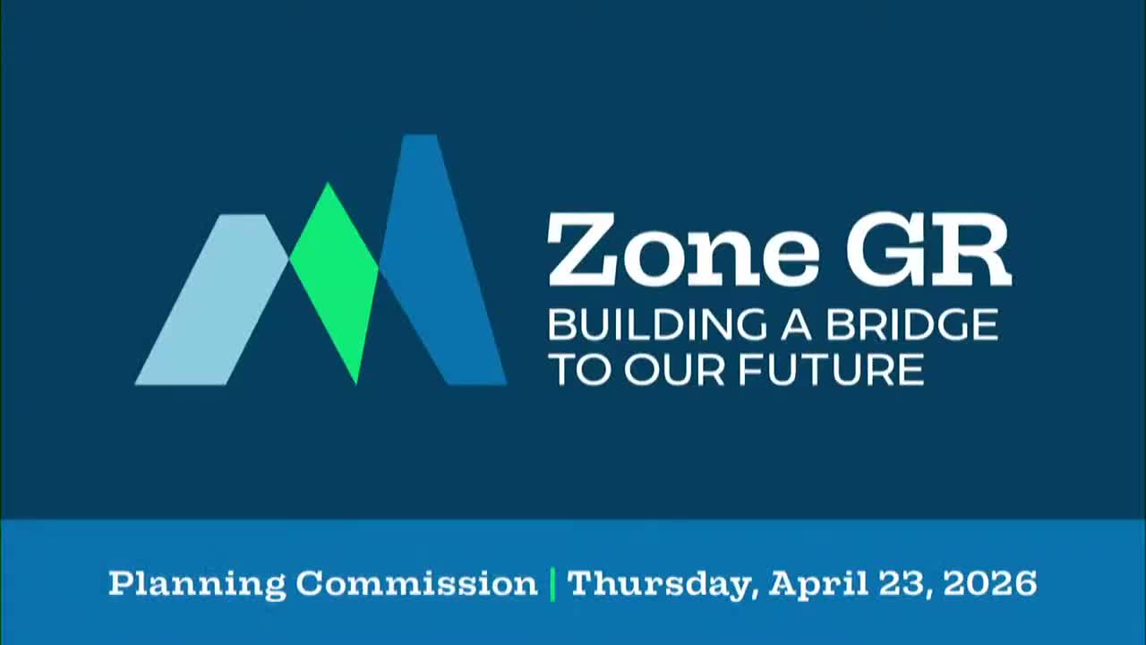 Consultant outlines "Zone GR" zoning rewrite, schedules May community launch