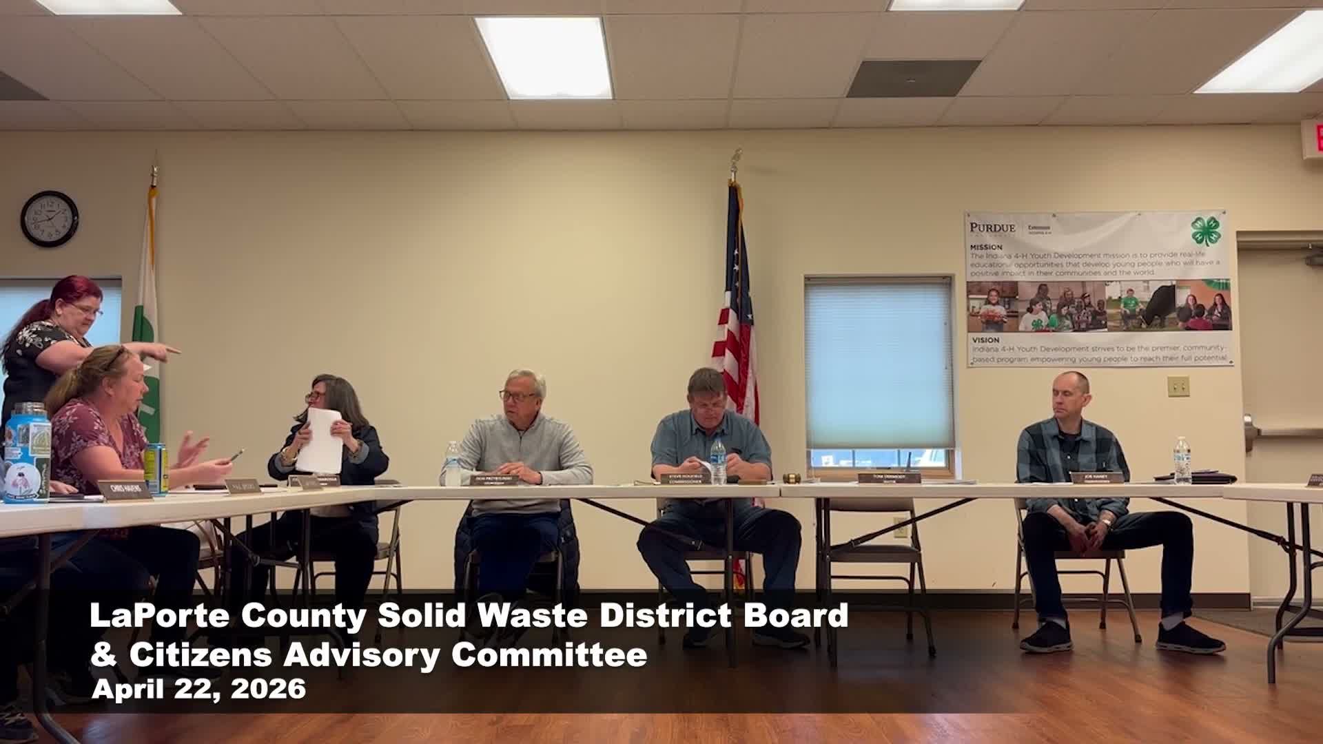 LaPorte County board endorses operational fixes after compost-site incident, approves 7‑year loan restructure