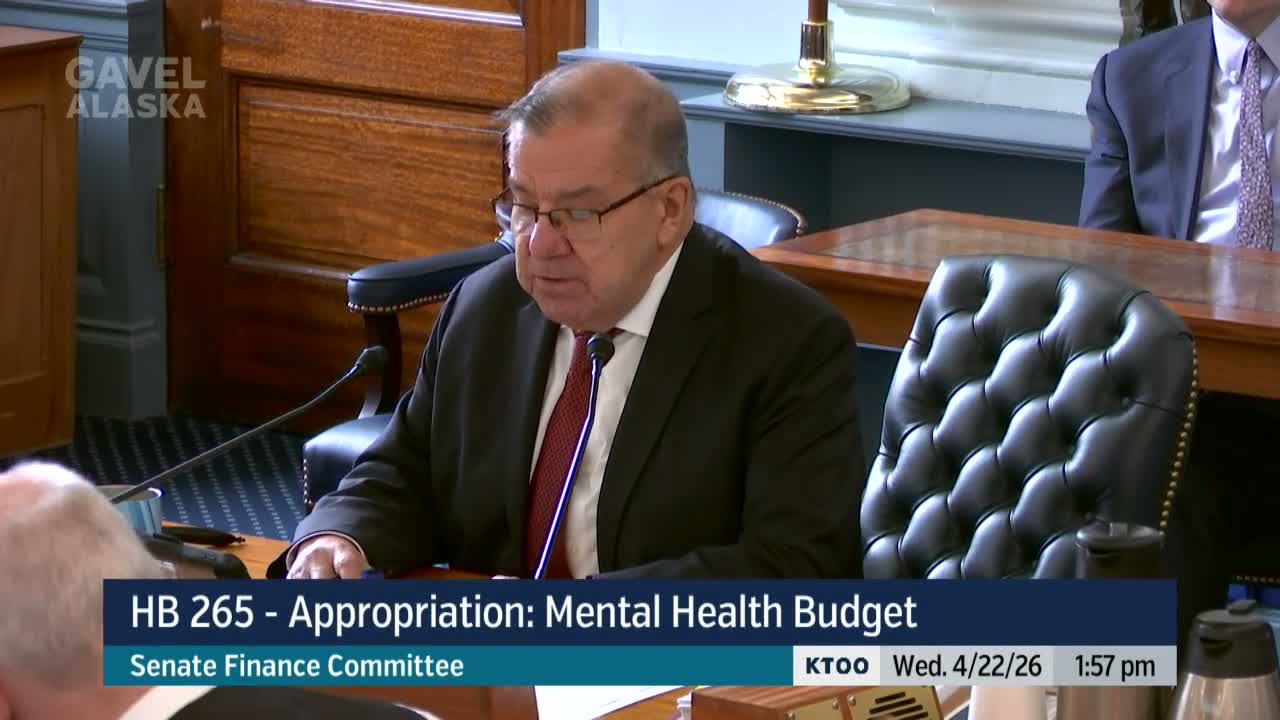 Senate Finance Committee adopts mental‑health operating budget CS; few changes beyond salary and contract language