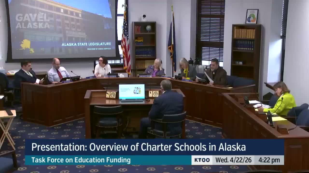 Retired educator tells task force Alaska charters evolved into important local options but face facility and support gaps