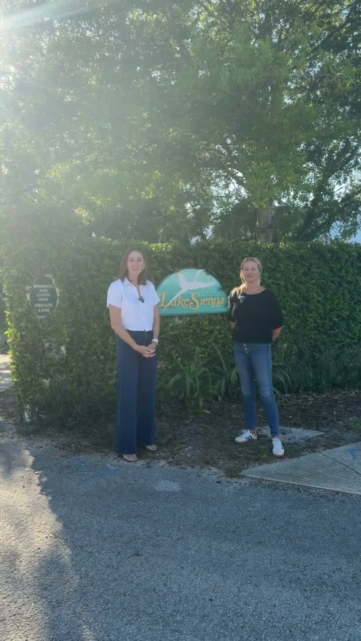 Mayor Beth Sweeney spotlights Lake Sienna; HOA president Paisley Fodor outlines neighborhood features