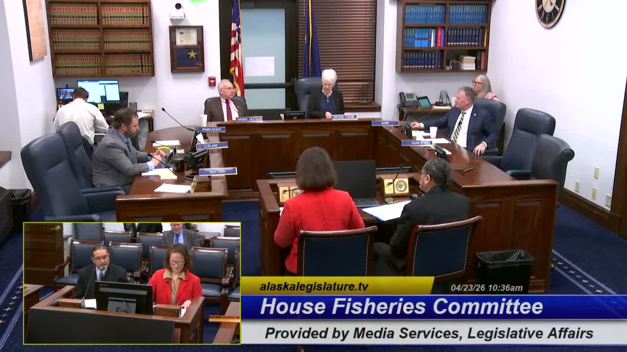 House fisheries committee announces Juneau hatchery open house; CFEC second commissioner nominee submitted