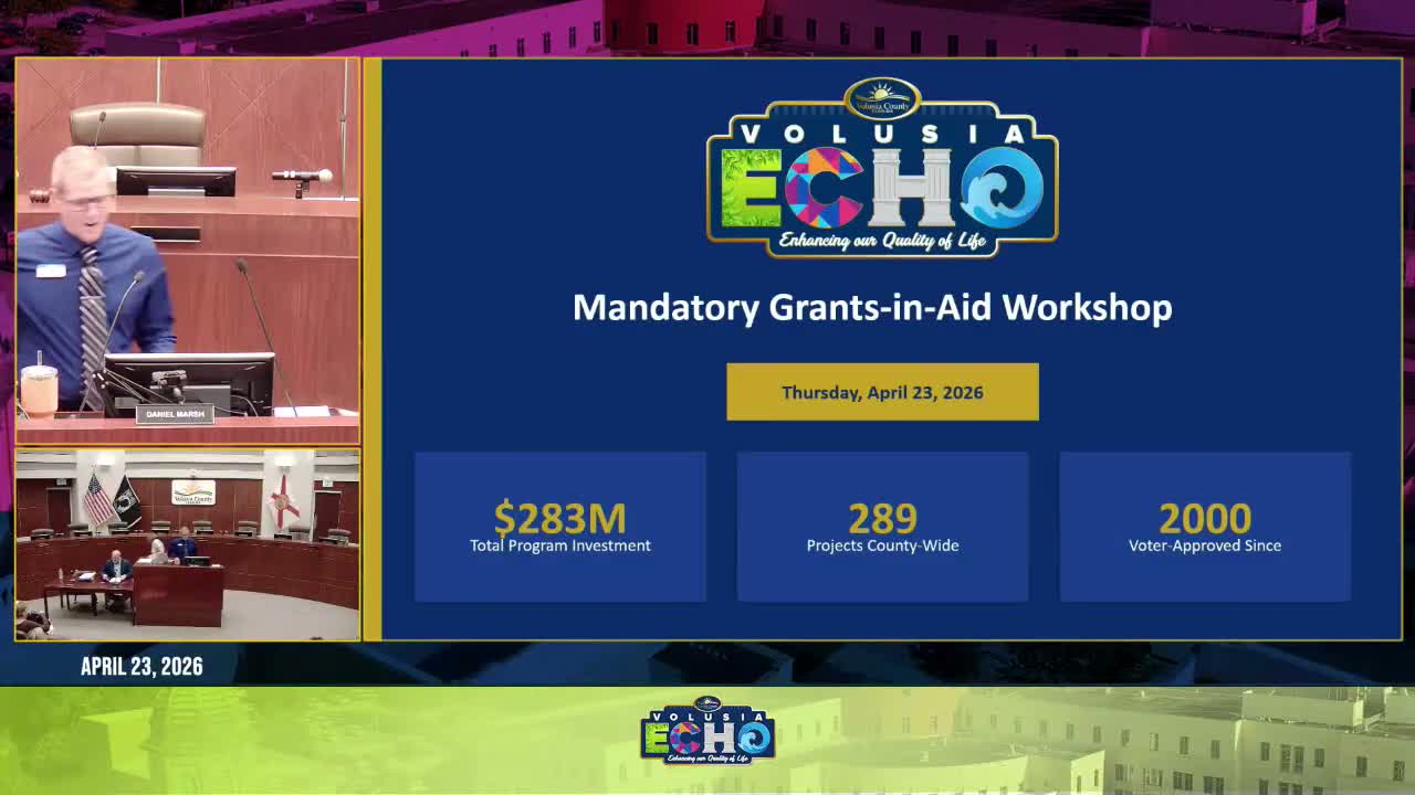 Volusia County raises ECHO award caps, requires fuller applications and rolls out an online portal for 2026 cycle