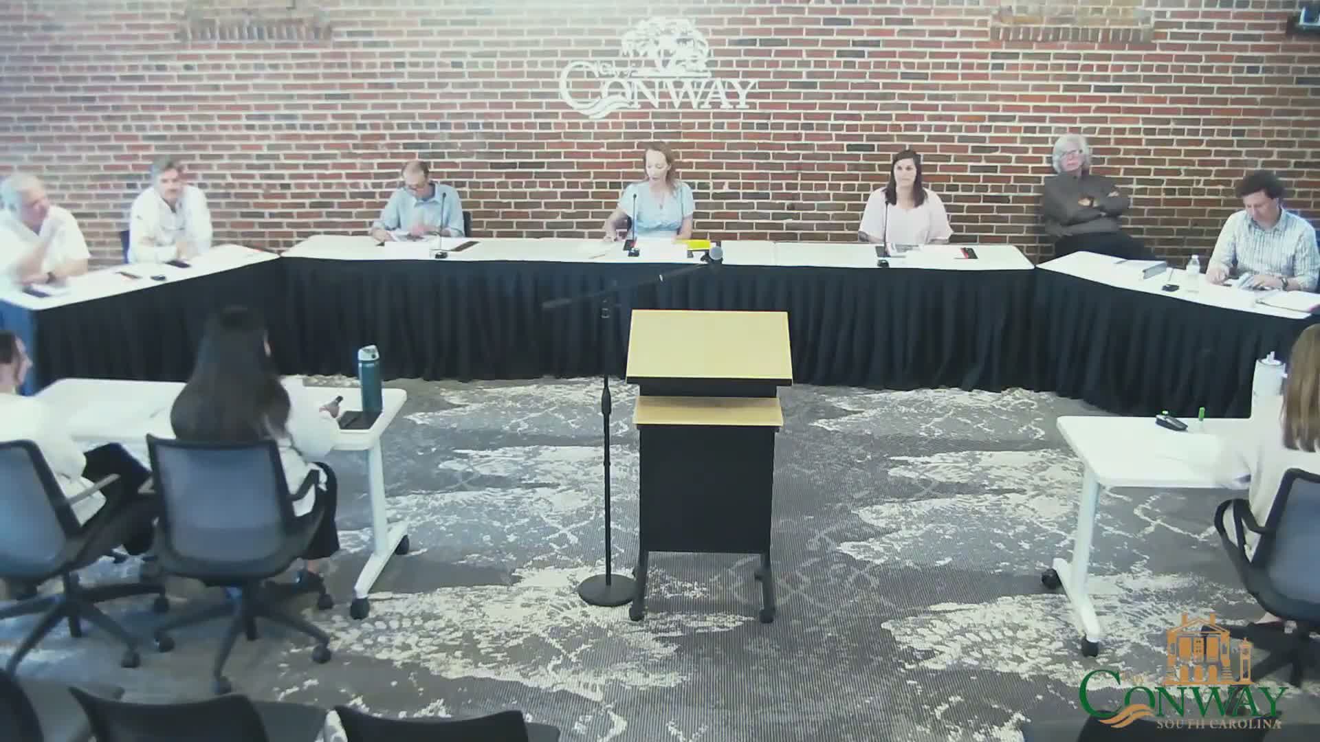 Board debates whether motions should list design details; staff recommends itemized checklist