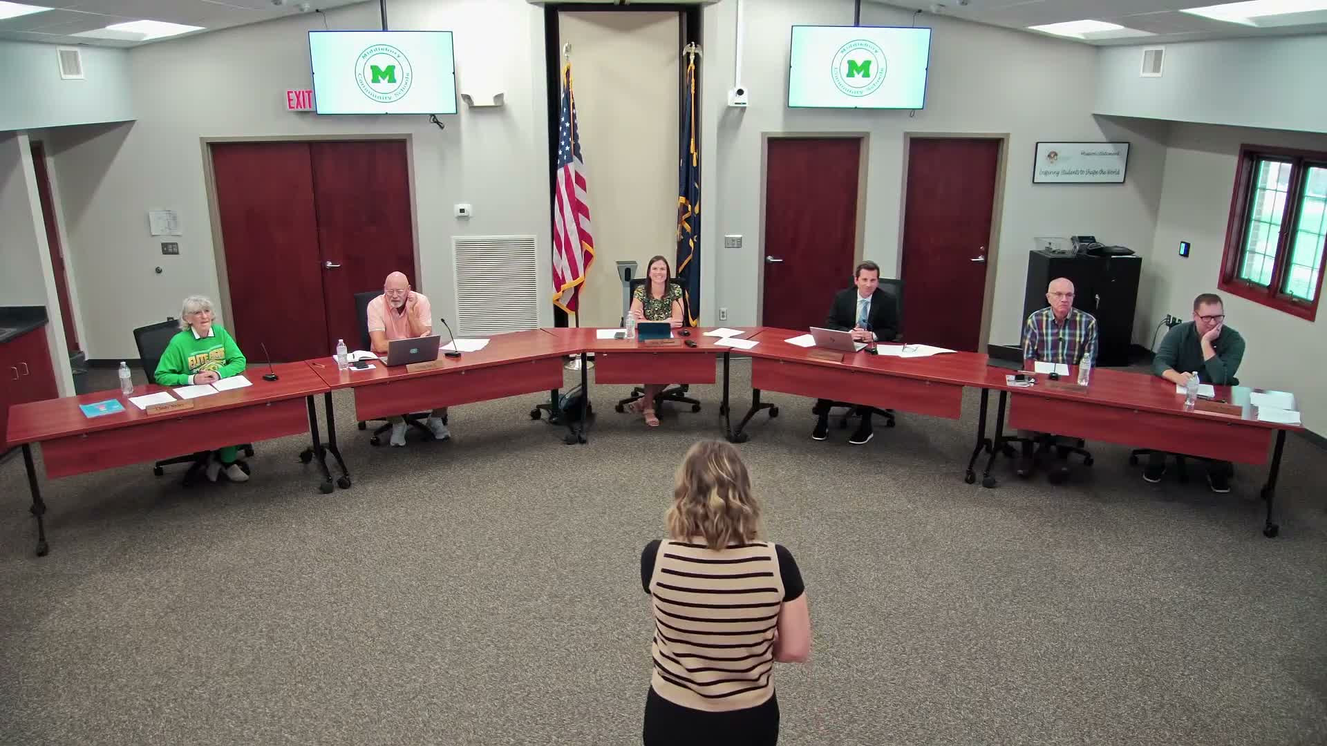 Northridge Middle School staff describe PLC work to board, emphasize shared planning and data use