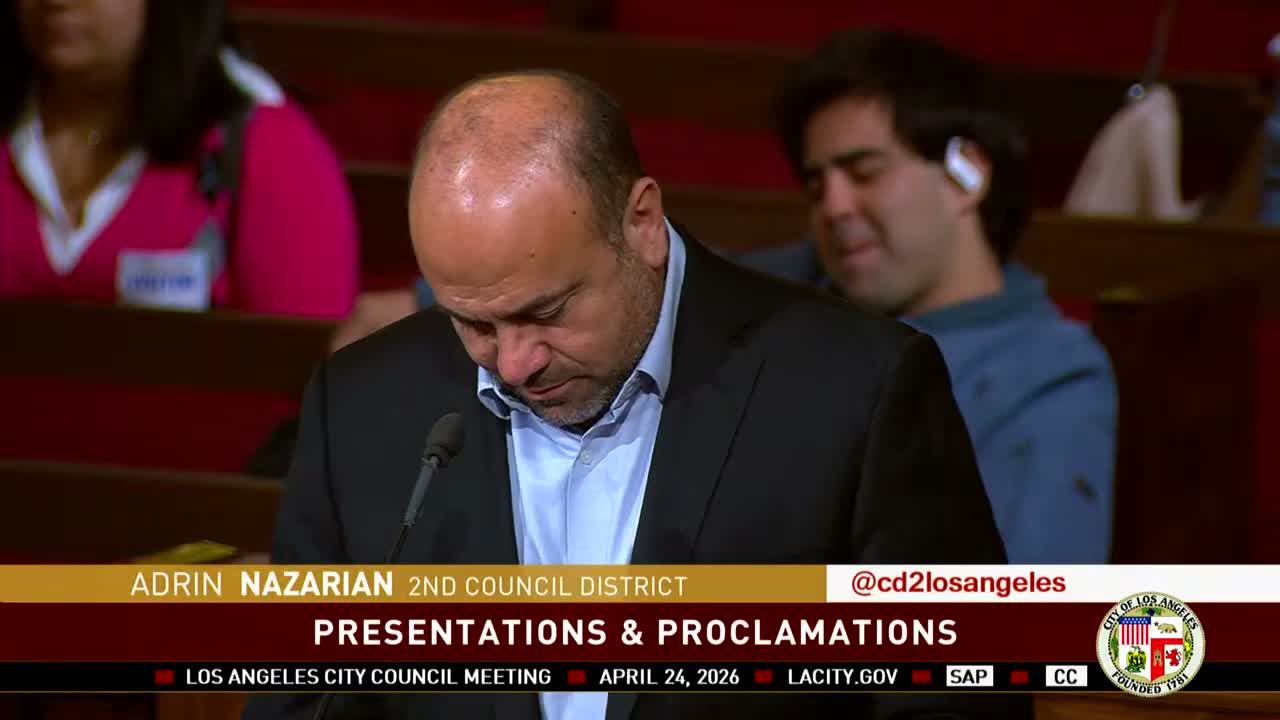 Los Angeles City Council honors Armenian genocide victims, urges vigilance against hate