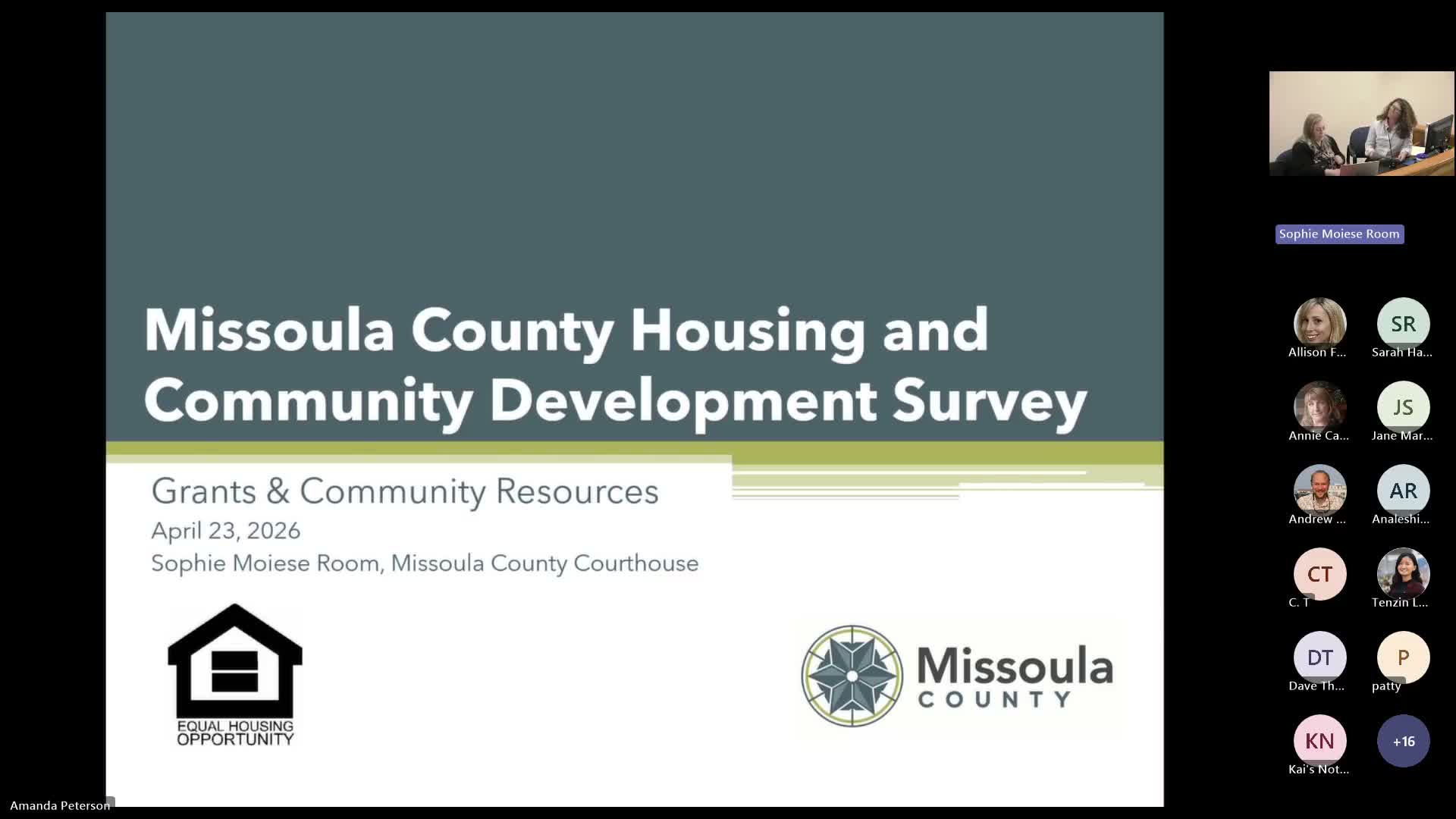 Missoula County releases results of housing & community survey; solicits CDBG pre-applications for June