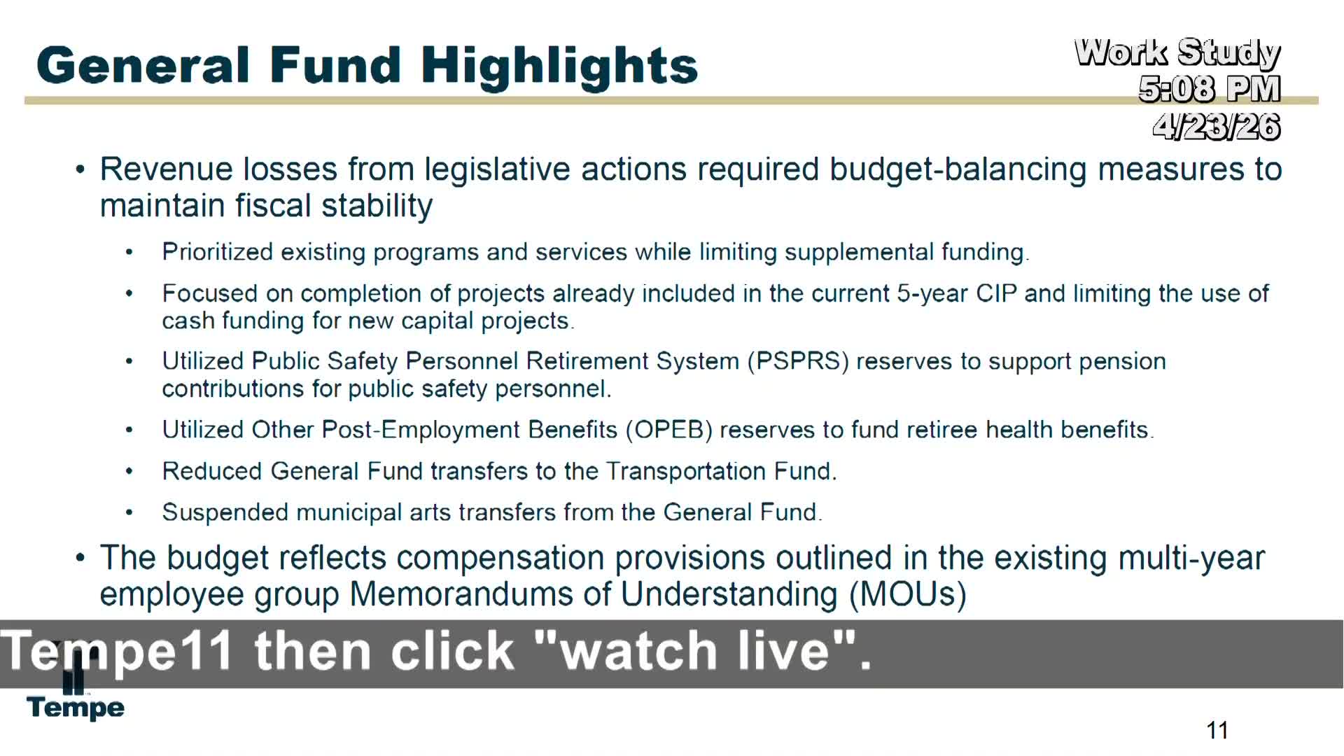 Tempe council directs staff to prepare ballot measures for 0.4% public-safety sales tax and 0.1% transit tax to replace lost revenue
