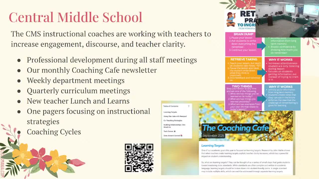 Instructional coaches describe job‑embedded supports across district schools