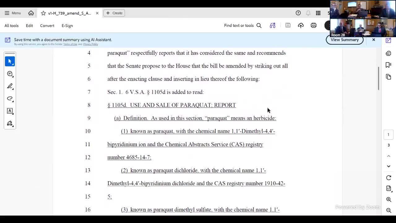 Committee backs a paraquat ban with a narrow, time-limited permitting route for fruit crops