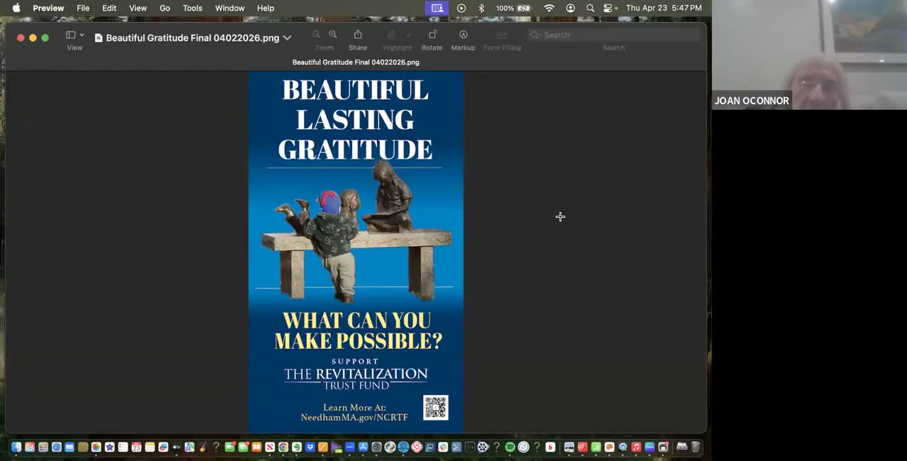 Needham revitalization committee approves banner design to send to Select Board, seeks sponsors to cover $3,000 quarter