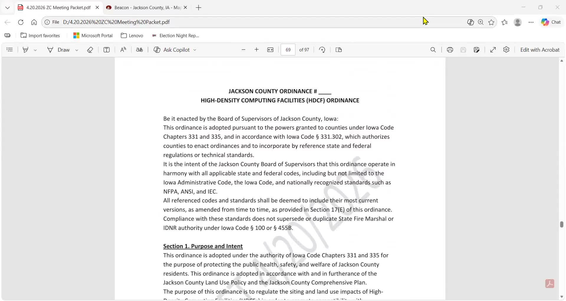 Zoning commission debates draft data‑center, noise and e‑waste language; utility‑capacity wording draws objections