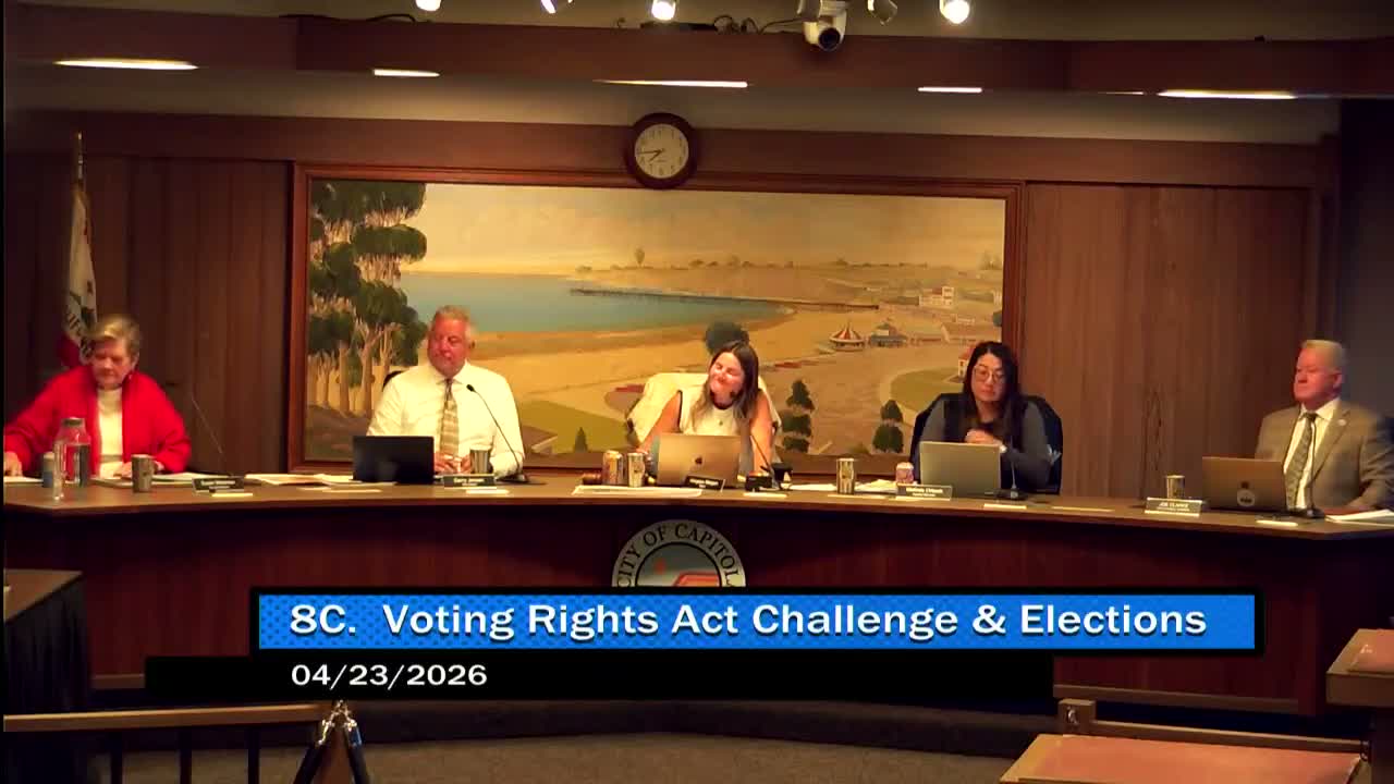 Capitola schedules special meeting to consider CVRA demand and district elections; forms ad hoc committee