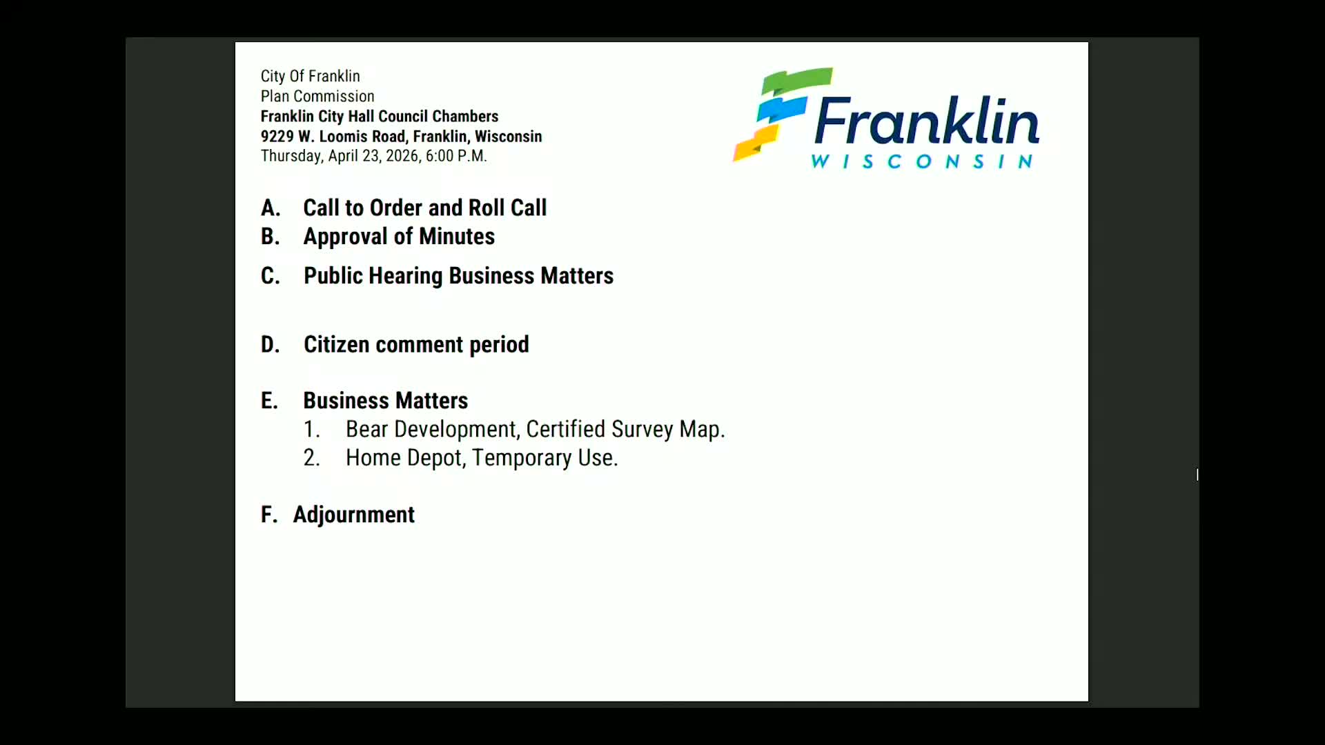 Plan Commission grants Home Depot temporary outdoor sales permit, discusses streamlining annual approvals