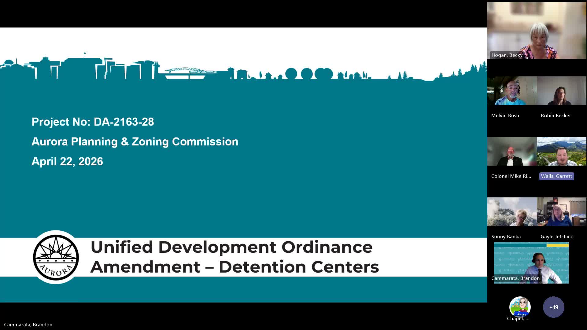 Aurora planning commission recommends denying proposal to add “detention centers” to UDO
