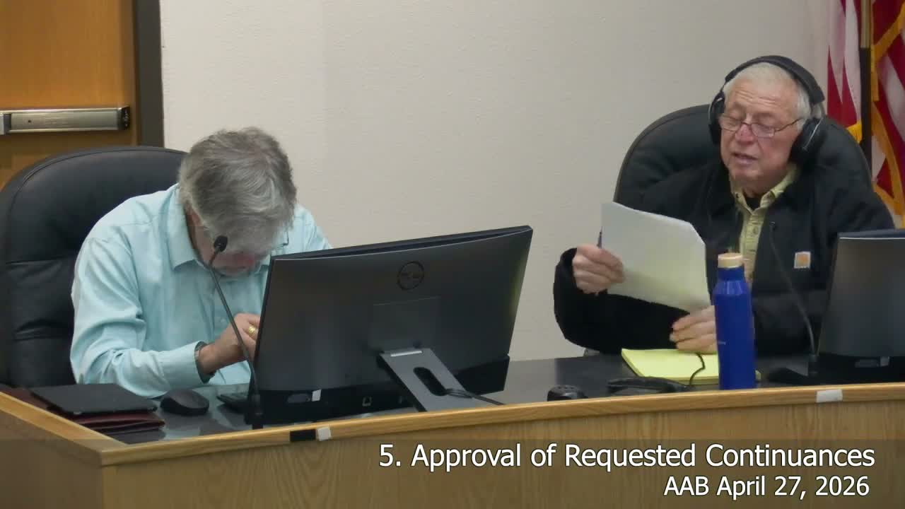 Mendocino County assessment appeals board approves withdrawals and stipulations, continues one application
