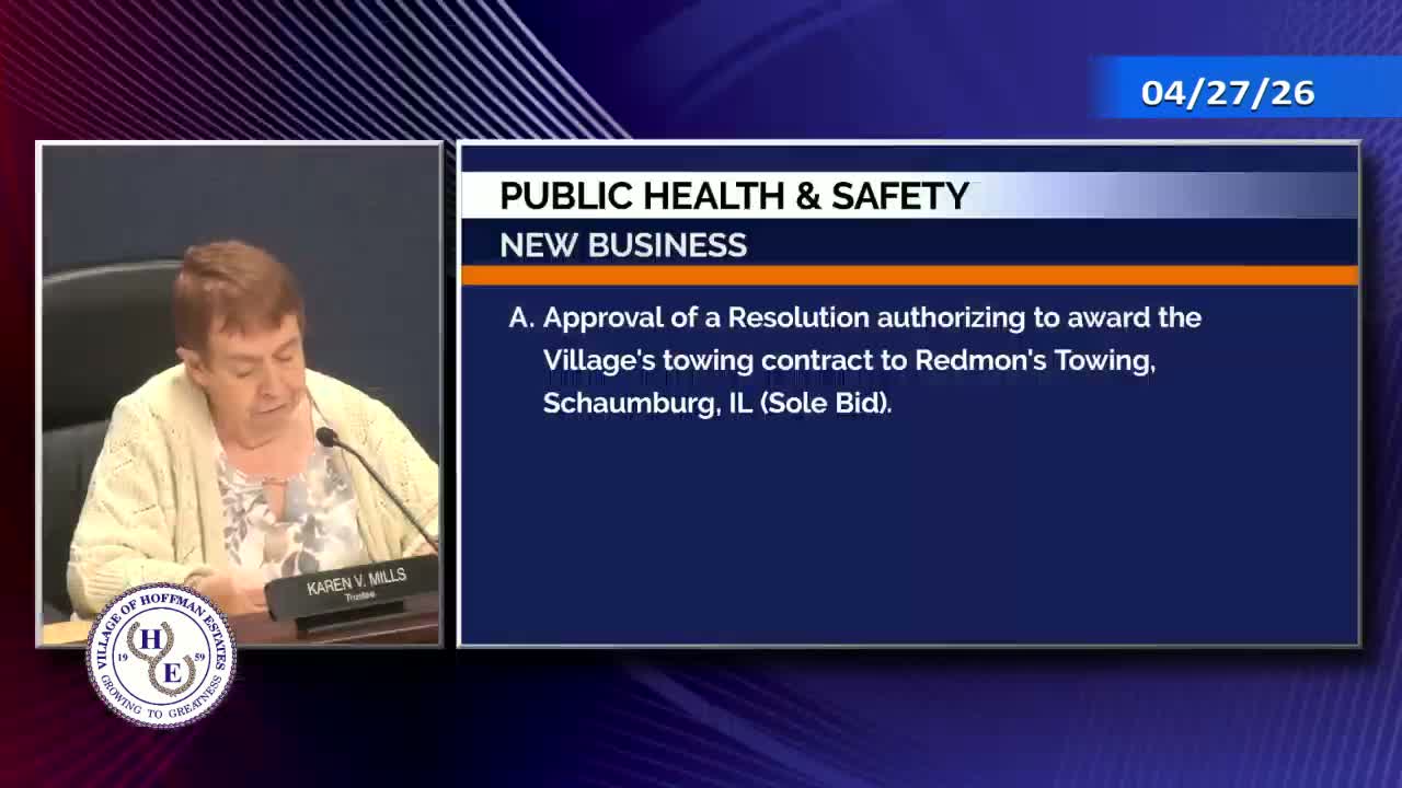 Public Health & Safety Committee okays towing, software and mutual‑aid agreements