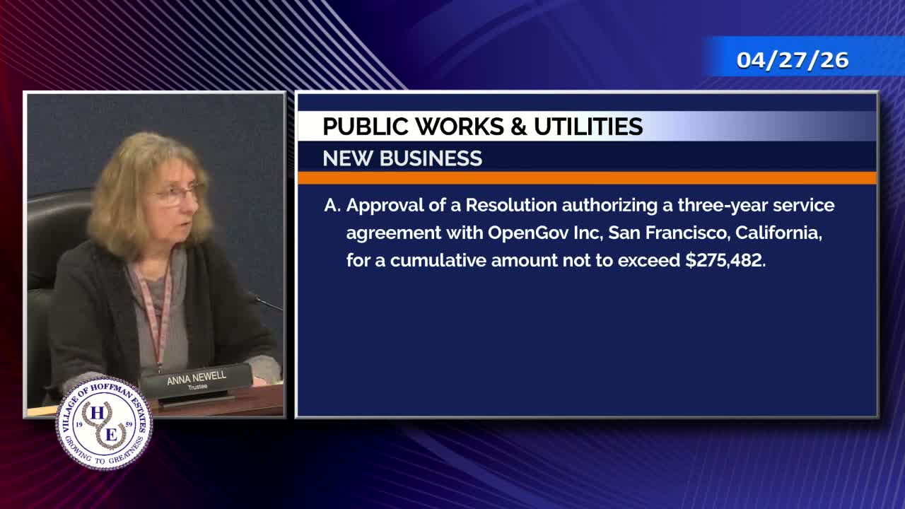 Public Works committee approves OpenGov contract, street sweeping and water-tower engineering