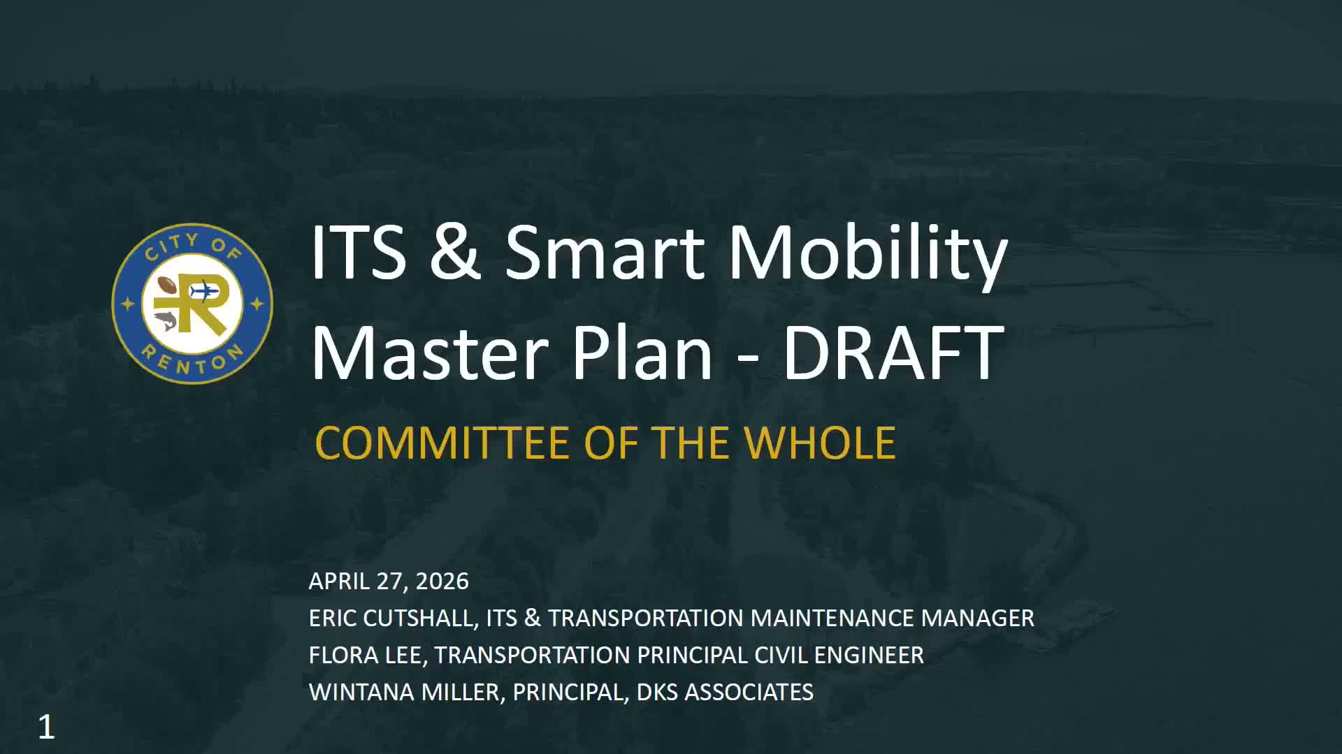 Renton staff present ITS ‘Smart Mobility’ master plan to improve safety, reliability and emergency response