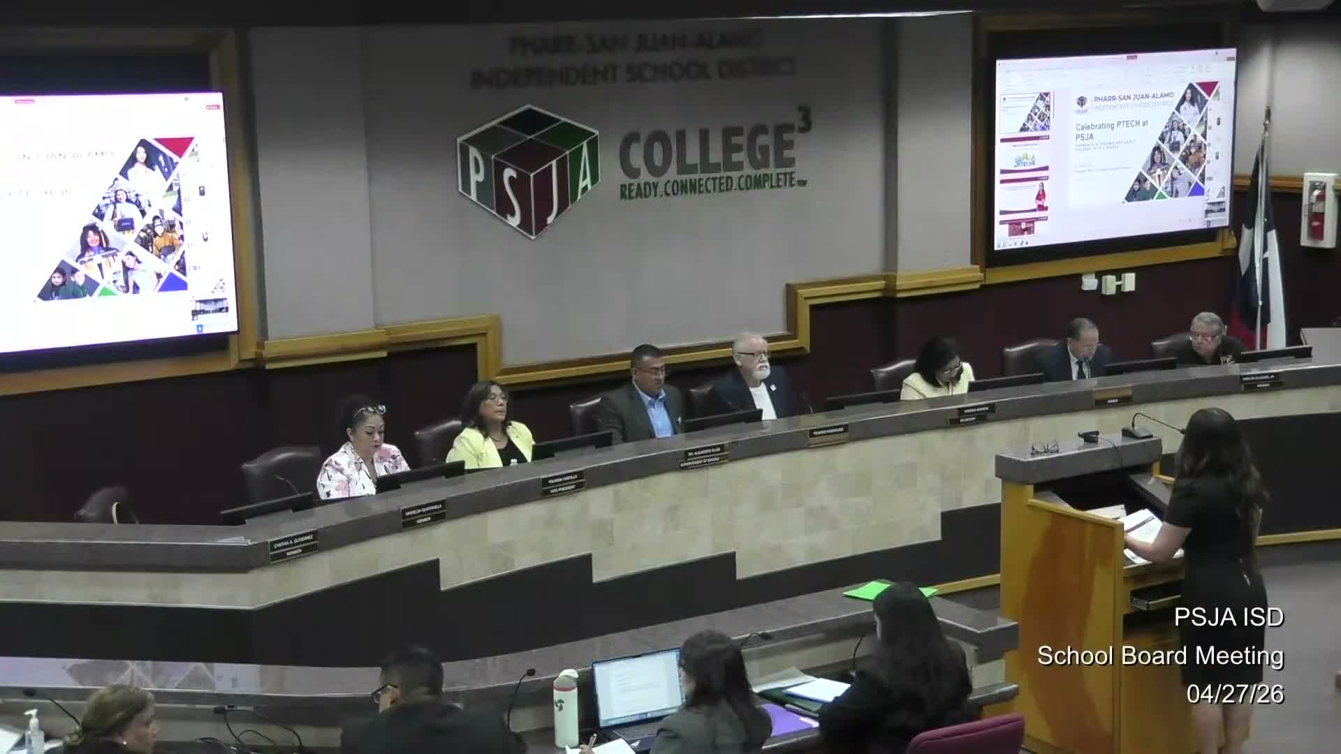 PSJA announces P TECH planning designations and strong Benchmark 2 gains; board renews curriculum management subscription