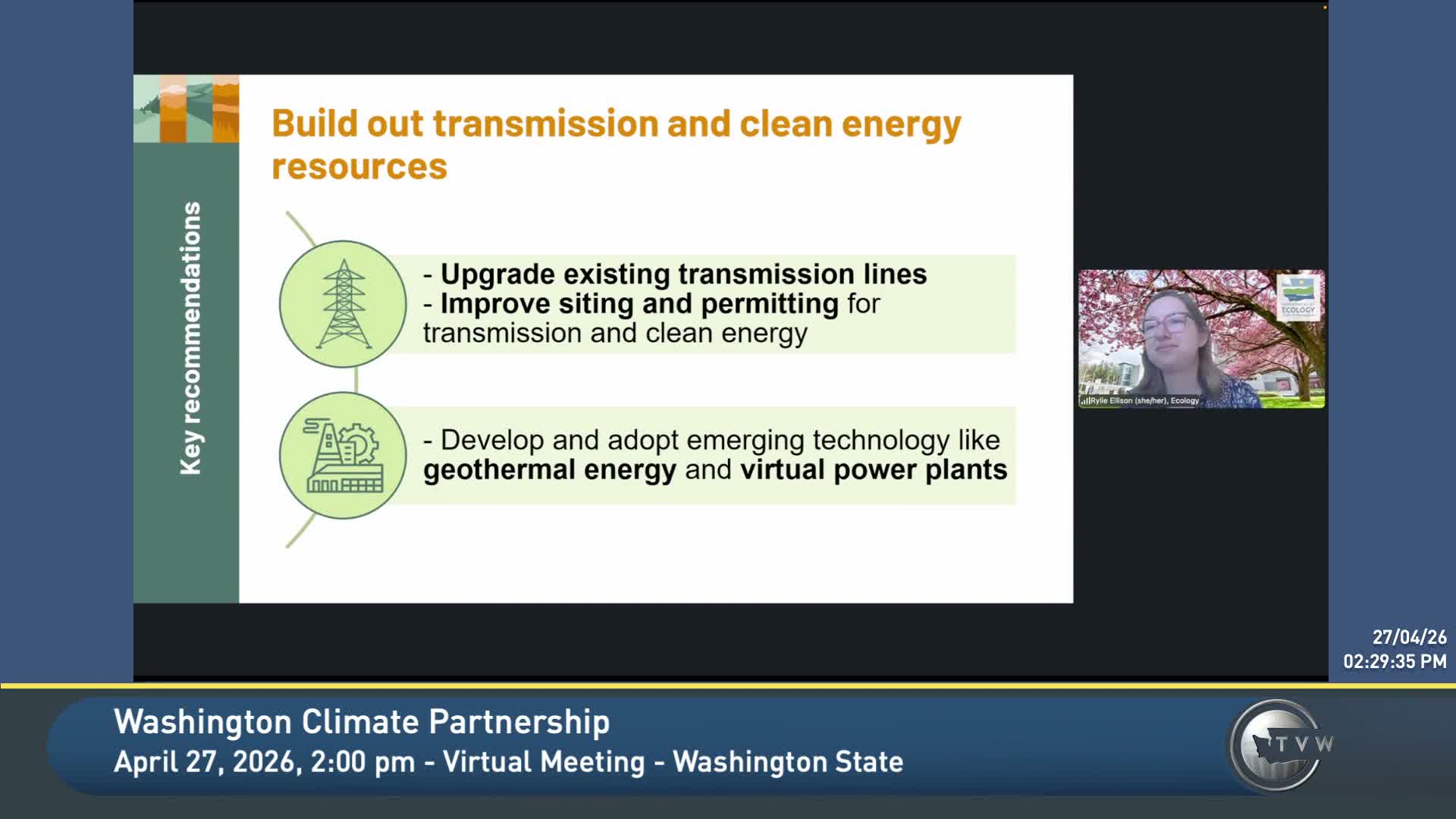 Washington officials present final Comprehensive Climate Action Plan with 135 measures, 33 near‑term priorities