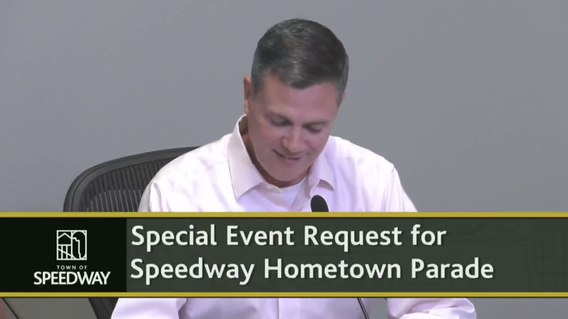 Speedway council OKs centennial parade and street party, waives fees and authorizes police overtime